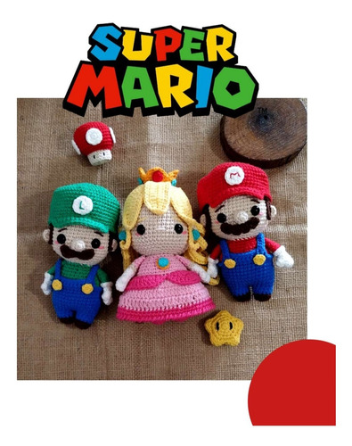 Patrones Amigurumis. Mario, Luigi, Princesa Y +. En Español.