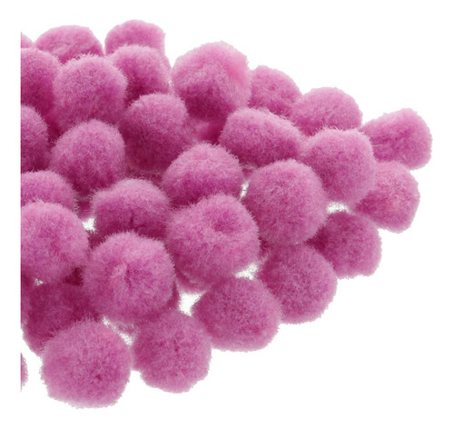 100 Bolas De Fieltro Pompones 13mm Color Rosa Palo Violeta