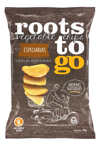 Chips De Batata Doce Sabor Especiarias 45g - Roots To Go