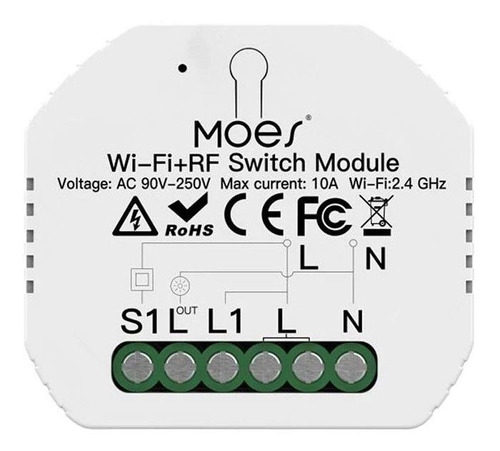 Switch Smart 1 Gang Wifi + Rf433