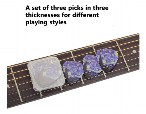 Púas De Guitarra Eléctrica Juego De Púas Delgadas Medianas Y