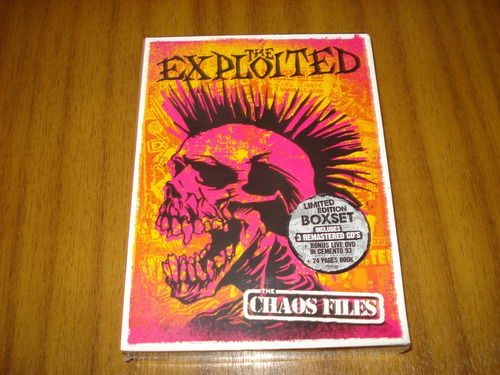 Box Cd The Exploited / The Chaos Files (nuevo) 3 Cd + 1 Dvd 