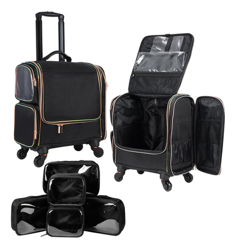 Funda Rolling Makeup Train Stagiant Professional Negra