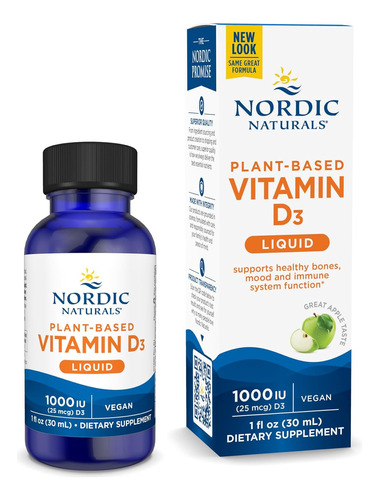 Vitamina D3 Nordic Naturals 1000 Iu Huesos Y Animo 60 Porc