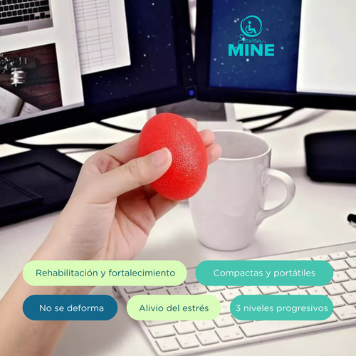 Pelotas De Gel Forma Huevo Rehabilitación Ejercicio 3pzas