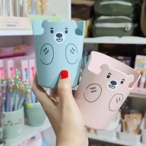 15 Pzas Organizador Lápices Maquillaje Porta Cel Oso Mayoreo