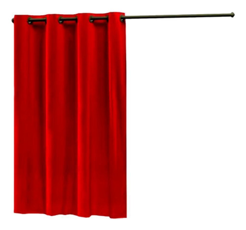 Cortina Blecaute Blackout Corta Luz Pvc 1,40 X 1,60 Vermelha