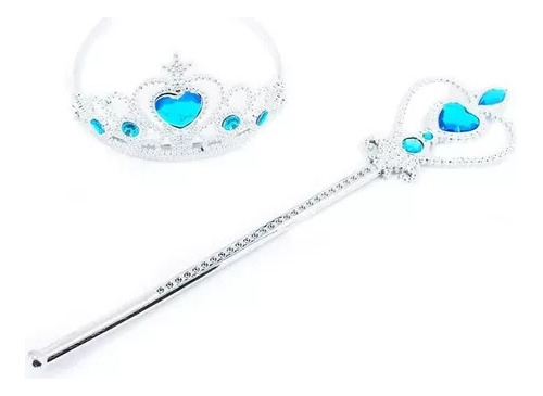 Set De 3 Accesorios Disfraz Frozen Princesa Elsa Juguete Conjunto De Vestir Para Cumpleaños, Halloween, Fiestas  De Niñas Corona, Varita Y Trenza D1  