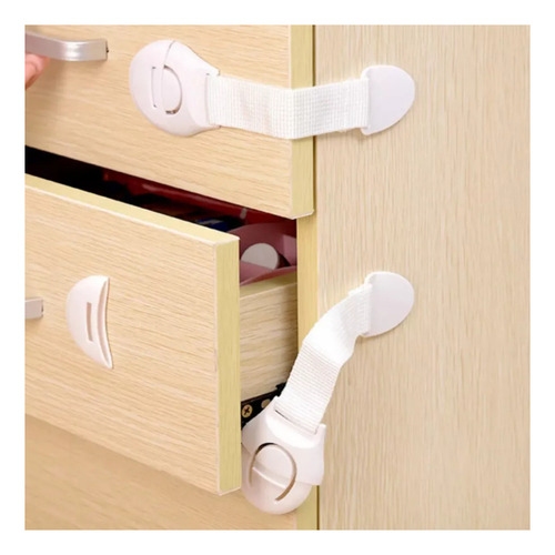 2 Seguros Traba Cajón Mueble Puerta Protección Niños Y Bebes