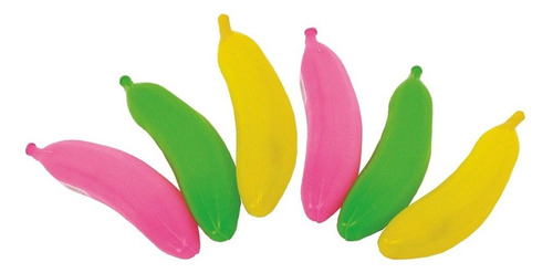 Maraca Banana Chica Multicolor X 6u