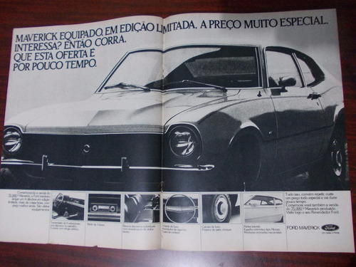 Propaganda Antiga. Maverick Ford. Equipado Em Edição Limita