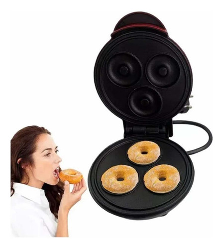Mini Máquina Para Hacer Donas De 3 Moldes Portátil Y Rápida