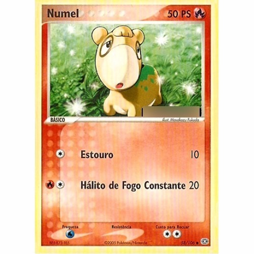 Numel - Pokémon Fogo Comum - 58/106 - Pokemon Card Game