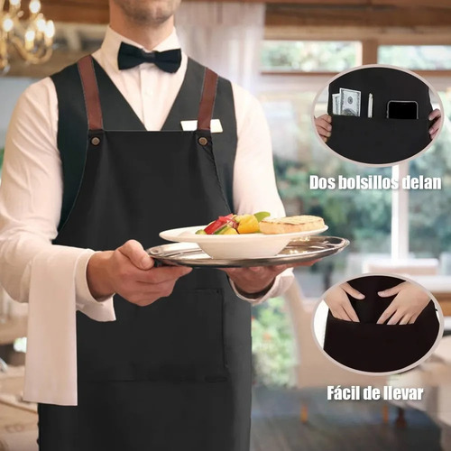 Banna 6 Delantal De Chef Impermeables Y 6 Gorros De Chef