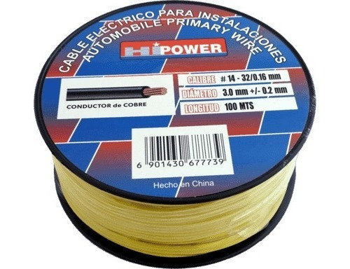 Cable 14 Multiuso Automotriz Máquina Puro Cobre 100 Mts