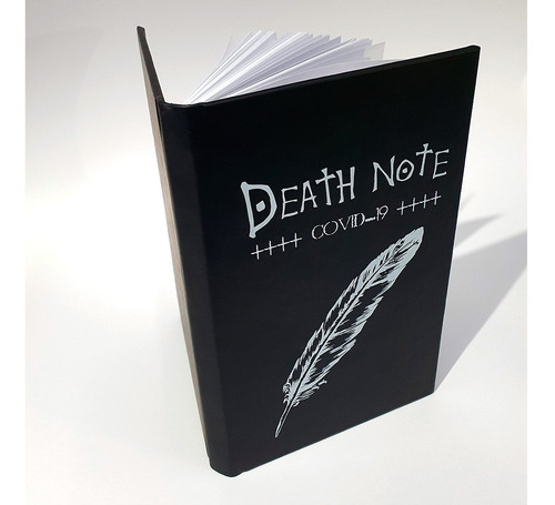 Imagen 2 de 4 de Libreta Death Note Media Carta Pasta Dura Piel Sintetica