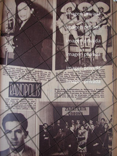 Afiche Retro Trio Severiano Briseño Y Otros 1943