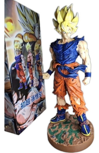 Figura Son Goku Super Sayayin 43cm Dragón Ball Z Traje Azul