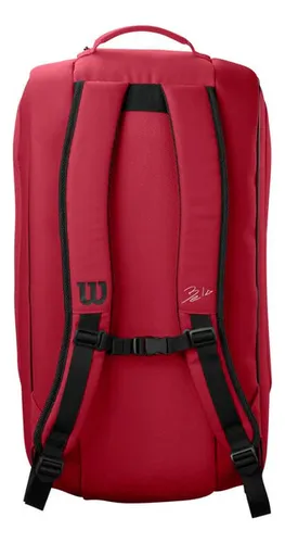 Bolso Paletero Wilson Bela Super Tour Padel Bag Rojo Premium Con Compartimiento Isotérmico Capacidad Hasta 6 Paletas / Palas Fernando Belasteguin