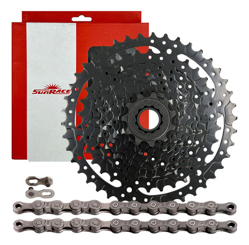 Combo Pacha Cassette Sunrace 9 V 11-42 + Cadenilla Kmc Z9