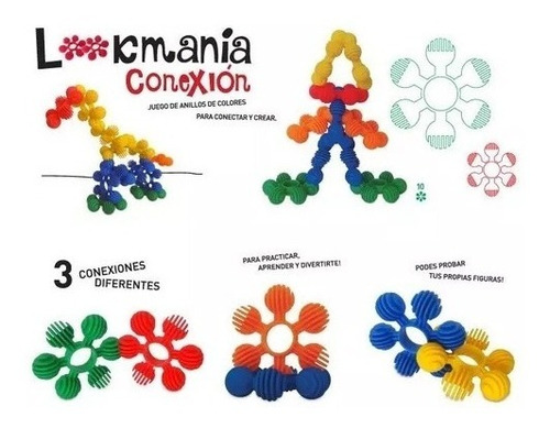 Imagen 2 de 4 de Look Mania Conexion De 30 Piezas Encastre Para Armar