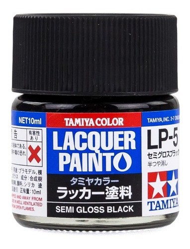 Pintura 10 Ml. Tamiya Lacquer Lp-5 Semi Gloss Black Lp5