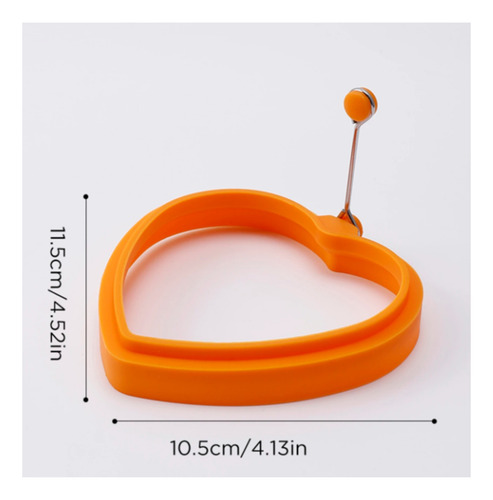 Molde De Silicona Con Mango De Acero Inoxidable Para Huevo
