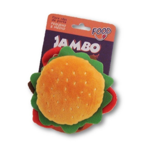 Brinquedo P/ Cachorro Hamburguer Plush Sonoro