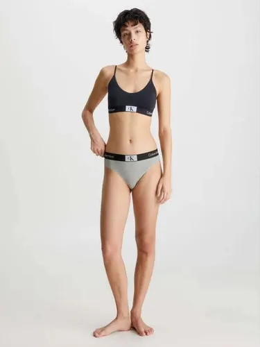 Pantie Gris Tipo Tanga Moderna En Algodón Calvin Klein