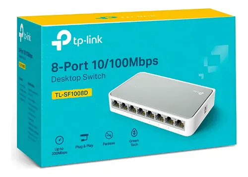 Switch TP-Link TL-SF1008D serie LiteWave para sobremesa con 8 puertos a 10/100 Mbps - imagen 1