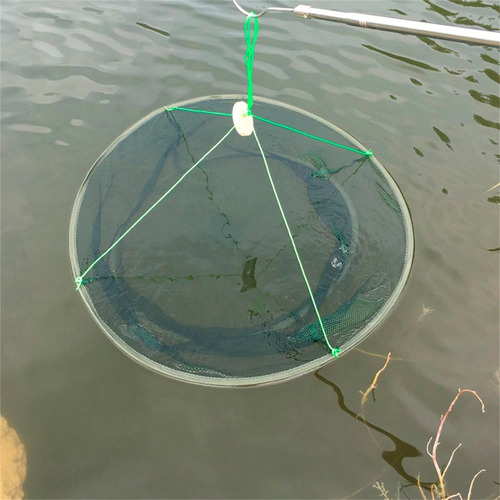 Red De Pesca Plegables Circulo. 80 Cms. Trampa. Envio Gratis
