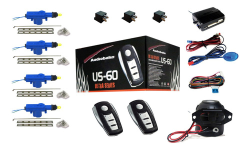 Paquete Alarma Audiobahn Us-60 + 4 Actuadores Y 3 Relays