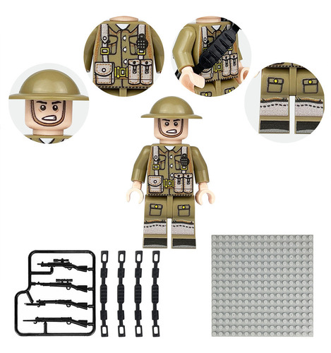 Q Minibuild Soldado Tropas Cuadrado Formación Desfile