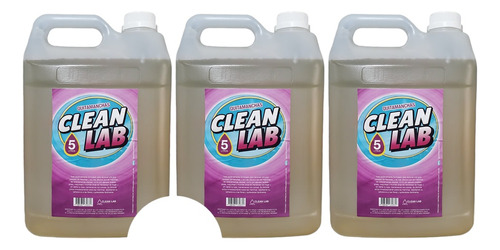 Pack X 3 U Quitamanchas Textil Concentrado X 5 Lts Clean Lab