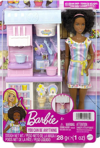 Imagem 1 de 7 de Barbie Ice Cream Shop Playset 2022 Sorveteria Negra 