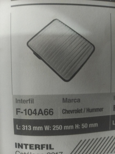 Filtro Aire Colorado 08-12 2.9 3.7 Canyon Hummer H3 F104a66