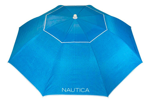 Sombrilla De Playa Y Jardín Nautica Plegable Protección Uv Color Azul Palmera