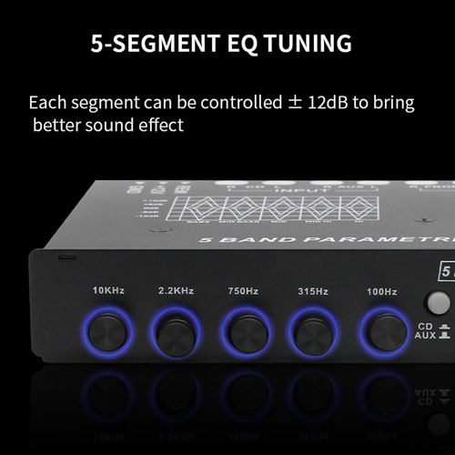 Ecualizador De 5 Bandas Profesional For Sonido De Auto