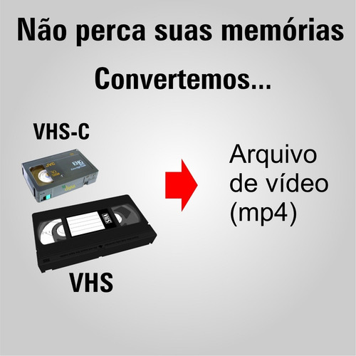 Imagem 1 de 1 de Conversão Fita Vhs Para Mp4 / Pendrive