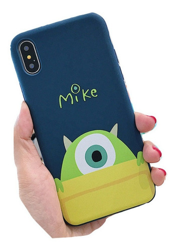 Funda Monsters Inc Sulley Mike Wazowski Para iPhone + Mica