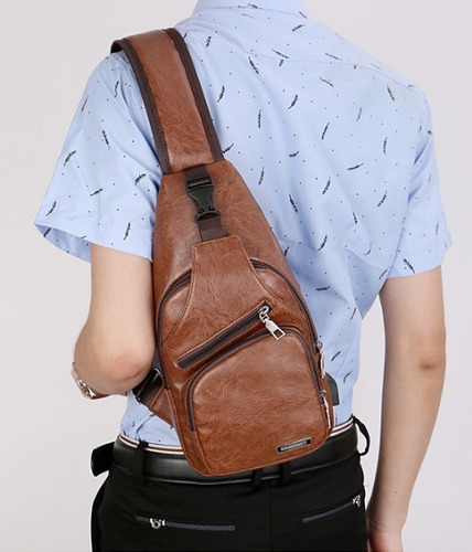 Bolso Bandolera De Piel Comusb Mochila Cartero.