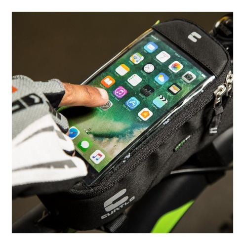 Imagem 2 de 5 de Bolsa Quadro Bicicleta Curtlo Phone Bag Plus 1,2 Litro