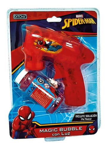 Spiderman Burbujero Automatico Luz Marvel De Ditoys 2508