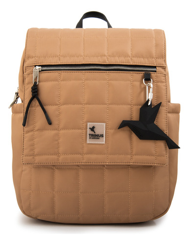 Mochila Porta Notebook Belina Beige Mujer Amphora