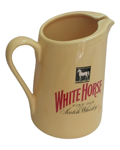 Antigua Jarra De Porcelana De Whisky White Horse Impecable.