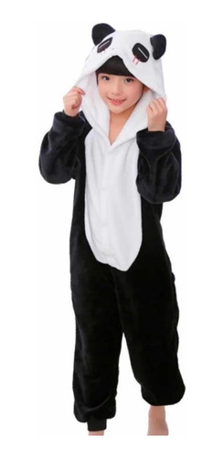 Pijama Entero Panda Con Capucha Polar Para Niño Disfraz Niño