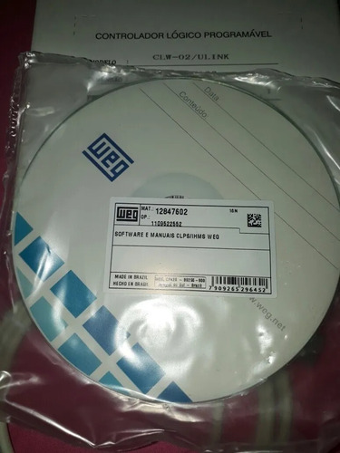 Cabo + Cd Software Clp Clic-02 Weg Original (zero Na Caixa)