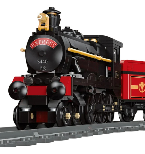 Blocos Montar Trem Express 789 Peças Com Trilho