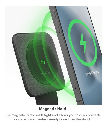 Carregador Sem Fio Mophie Snap+ Stand 15w Magsafe Preto