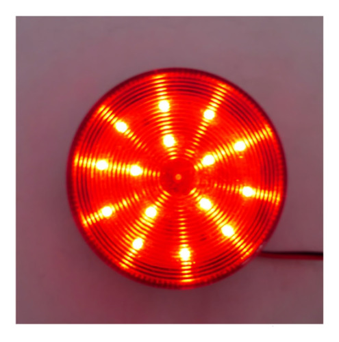 Baliza Led Strobo 15 Led Mini Roja 12 Volt Ideal Para Alarma